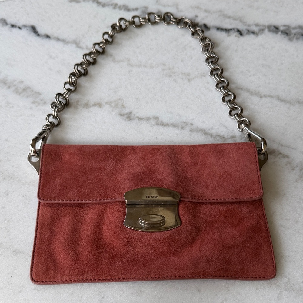 NEW VINTAGE Prada Suede Mini - Authenticity Card Included - NWOT